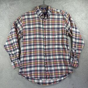 Pendleton Shirt Mens Medium Check Plaid Oceanside‎ Long Sleeve Button Cabincore